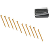 Chiodino x gancio quadro ad x pronty - Ferro ottonato mm 1,4 h.mm 25 cf=pz 100