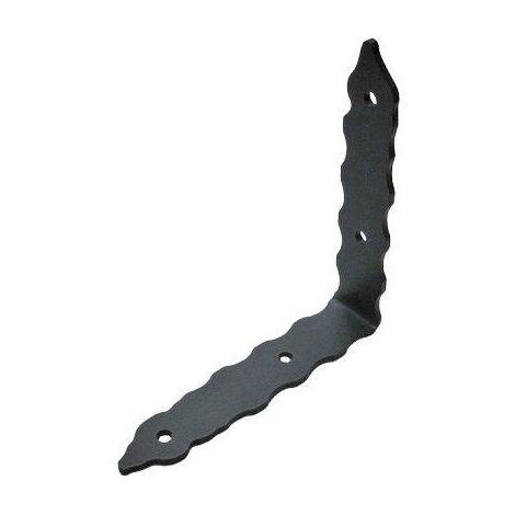 Angolare gazebo rinforzo piegato 90 376 - Acciaio verniciato grafite s.mm 5,5 mm 200x42