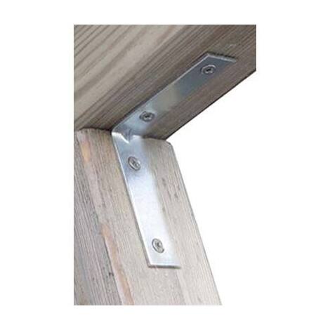 Lastrina  4  fori  angolare - Zincata  s.mm  2,0  cf=pz  100  cm  10x10x1,5