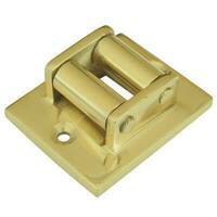 Guidacinghia  a  rulli  fori  verticali  cottali - Ottone  lucido  mm  45x60