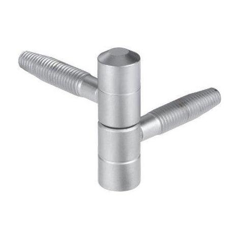 Cerniera tipo anuba 119 agb - Acciaio cromato opaco mm14