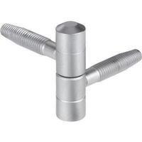 Cerniera tipo anuba 119 agb - Acciaio cromato opaco mm14