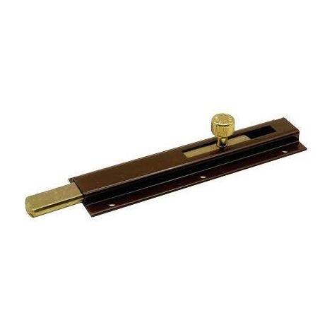 Catenaccio verticale ricoperto a fissare 34 ibfm - Vern. marrone piastra larga mm 40 mm 6x16 cm 40