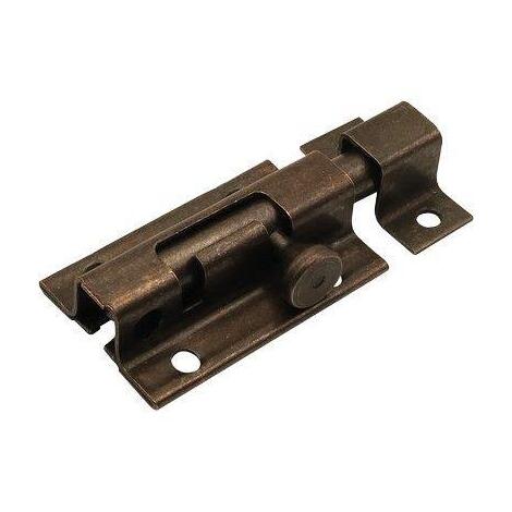 Catenaccio portalucchetto tondo 15 ibfm - Bronzato piastra mm 33 cm 5/7