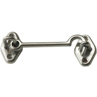 Fermapersiane a gancio - Ottone cromo satinato + piastrina mm 80