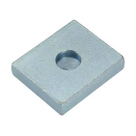 Piastra  perno  inferiore  a  saldare  349  combi - Zincata  mm  60x60  f.mm  20,5  s.mm  15