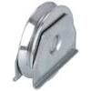 Ruota  cancello  a  saldare  gola  v  417  combi - Zincata  supporto  laterale  +  cuscinetto  mm    80