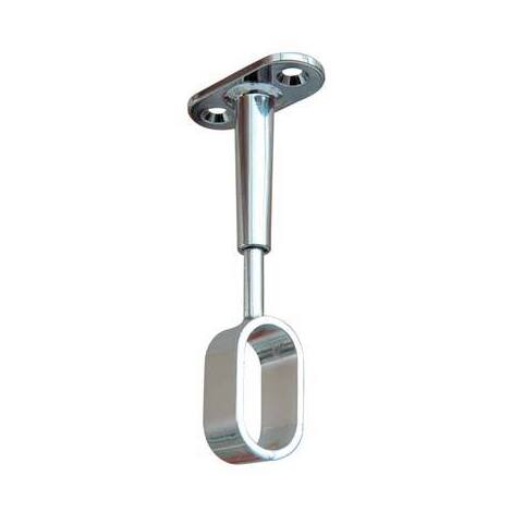 Reggitubo  armadio  ovale  regolabile  centrale - Zama  cromato  h.mm  68/95  tubo  mm  30x15