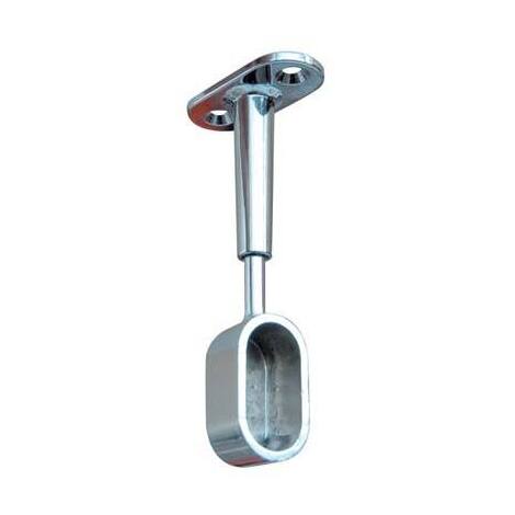 Reggitubo  armadio  ovale  regolabile  finale - Zama  cromato  h.mm  68/95  tubo  mm  30x15