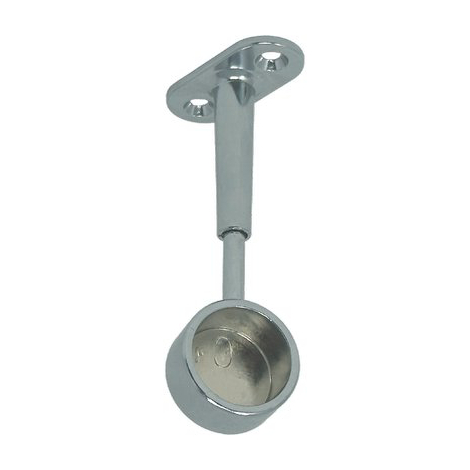 Reggitubo armadio tondo regolabile finale - Zama cromato h.mm 63/103 tubo mm 20