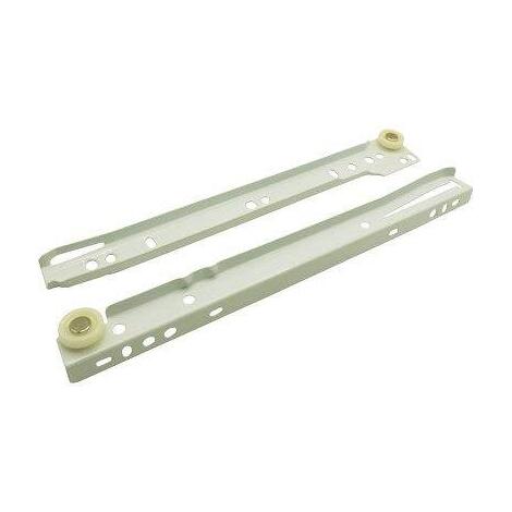 Guida cassetto sfilabile - + ruote teflon kg 25 cm  35 bianco cf=pz 4