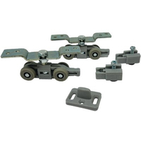 Carrelli scorrevoli in kit 1400/07 omge - X binario 1400 omge kit=2 carrelli+2 fermi+1 pinna