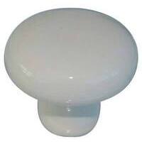 Pomolo  ceramica  metalstyle - Mm  30x25  fondo  avorio  neutro