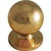 Pomolo  ottone  tornito  sferico - Lucido  mm  20x25