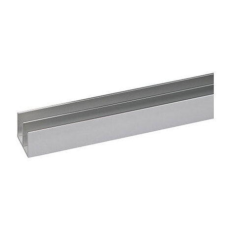 Profilo  canalina  doppia  arcansas - Allum  argento  lux  s.mm  1,0  mm  20x18  h.cm  100