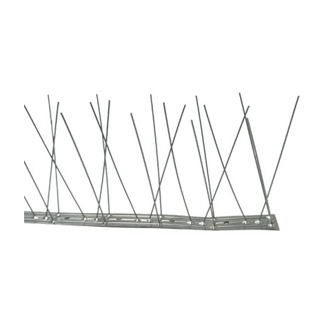 Dissuasore volatili a spilli inox tricolore - 80 punte h.cm 11,5 base cm 100x2,9