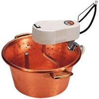 Paiolo 30 cm in rame con mescolatore