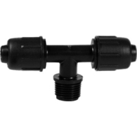 Tee a compressione filetto maschio pn4 - Mm 16x3/4m