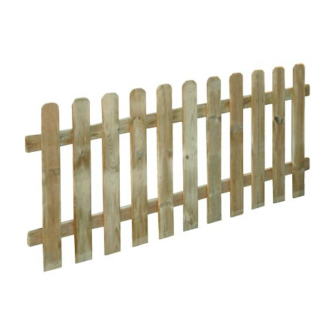 Staccionata legno maxi 100 euro - Pino impregnato 11+2 lamelle cm 180 h.cm 100