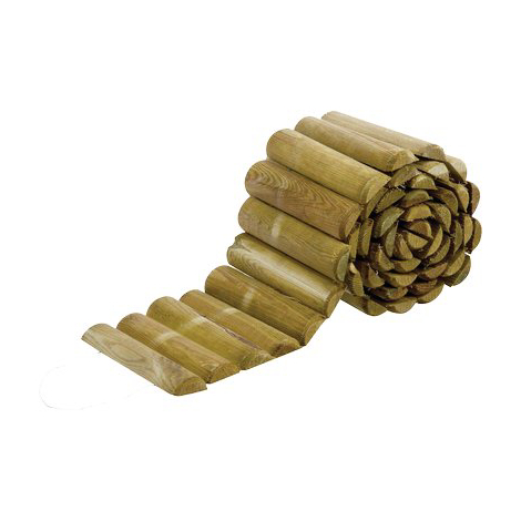 Bordura aiuola a rotolo legno euro - Pino impregnato cm 180 h.cm 20