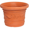 Vaso tondo festonato prestige - Resina terracotta cm 80 h.cm 60