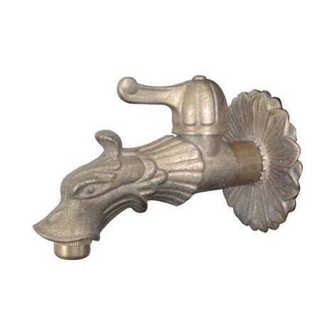 Rubinetto  artistico  a  sfera  leone  domus - Ottone  1/2m