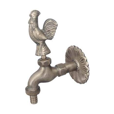 Rubinetto  artistico  a  vite  gallo  brass  domus - Ottone  1/2m  mm  25