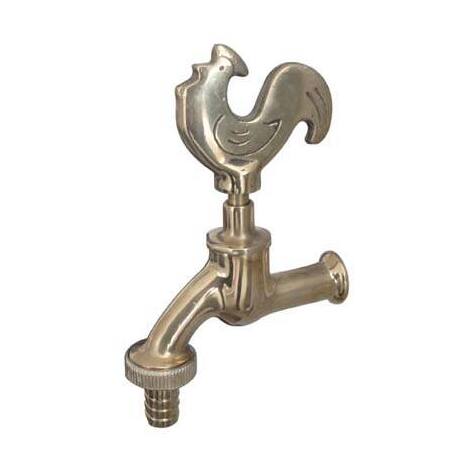 Rubinetto  artistico  a  vite  gallo  domus - Ottone  1/2m  mm  25