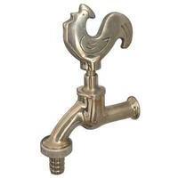 Rubinetto  artistico  a  vite  gallo  domus - Ottone  1/2m  mm  25