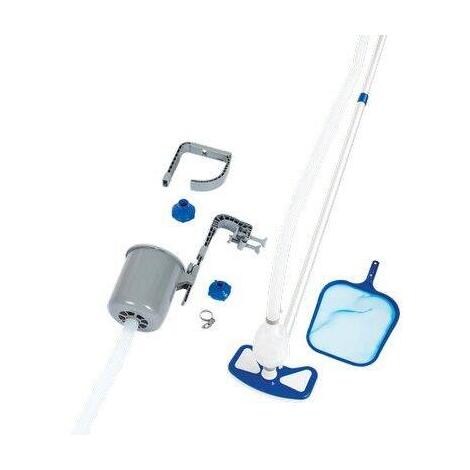 Kit pulizia piscina deluxe 58237 bestway - Scopa+retino+tubo+manico+adattatori+skimmer