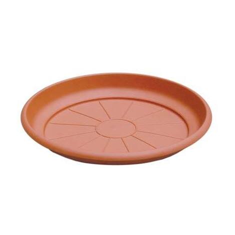 Sottovaso  tondo  erica  ics - Pp  terracotta  x  vaso  cm  14