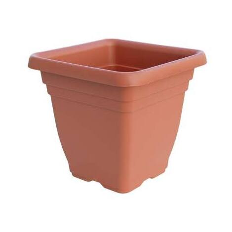 Vaso  quadro  laurus  ics - Pp  terracotta  cm  25x25  h.cm  23