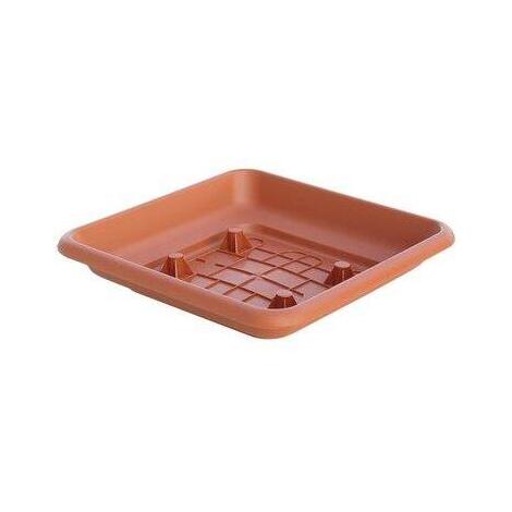 Sottovaso  quadro  laurus  ics - Pp  terracotta  x  vaso  cm  25x25