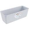 Cassetta  +  riserva  natural  stefanplast - Pp  rattan  bianco  cm  40x16  h.cm  13