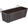 Cassetta  +  riserva  +balconiera  natural  stefanplast - Pp  rattan  moka  cm  50x18  h.cm  16
