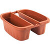 Fioriera  doppia  klunia  bama - Pp  terracotta  cm  40x19,8  h.cm  18,5
