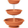 Ciotole  tris  fontana  bama - Pp  terracotta  d.cm  50  h.cm  64