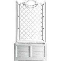 Fioriera  +  grigliato  separe  bama - Pp  bianco  cm  80x42,5  h.cm  150