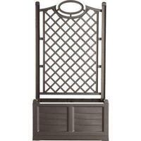 Fioriera  +  grigliato  separe  bama - Pp  cappuccino  cm  80x42,5  h.cm  150