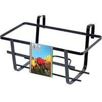 Balconiera  geranio  fissa - Ferro  battuto  vern  nero  cm  40x28  h.cm  18