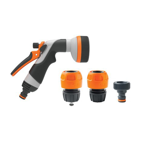 Idropistola multifunzione in kit 8 jet gf - Presa a rubinetto 3/4+stop+portagomma 8000-6926
