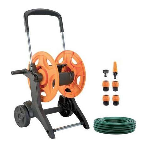 Avvolgitubo  irrigazione  carrellato  eurotank  gf - Plt/acciaio  ruote  plt  +tubo  1/2  mt  20  +raccordi