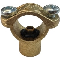 Morsetto a fascetta in ottone, con guarnizione, per asta inox diametro 1/2''