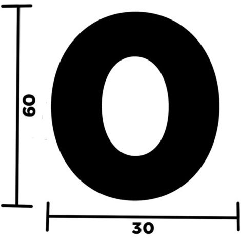 NUMERO 0 ADESIVO PER TARGHE