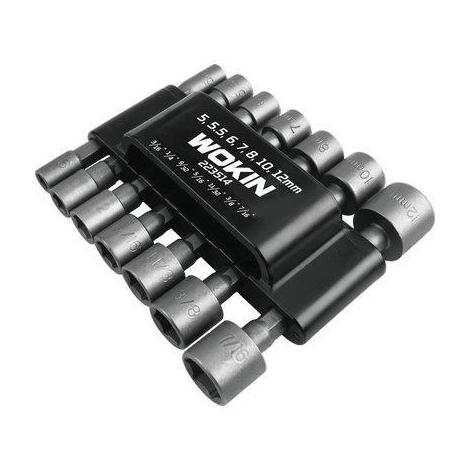 Inserti a bussola esagonali avvitat 223514 wokin - Attacco 1/4f mm 38 cf=pz 14