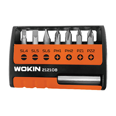 Inserti  +  portainserto  x  avvitatore  212108  wokin - Ta4-6  ph  1/2  pz  1/2xmm  25  cf=pz  8