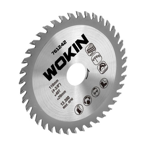 Disco x troncatrice a legno 761965 wokin - 60 denti mm 254x30 x 795410 + 795310