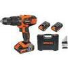 Trapano avvit perc batteria gp20v 622158 wokin - Volt 20x2 ah 2,0 + accessori + valigia