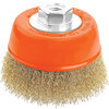 Spazzola  acciaio  a  tazza  +  filetto  7700  wokin - Mm    75  f.m14  770003