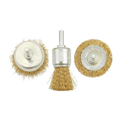 Spazzole  acciaio  a  pennello  +  gambo  771603  wokin - Mm  25/50/50  g.mm  6  cf=pz  3